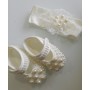 COMPLETO CON FASCIA E SCARPETTE NEONATA