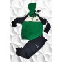 TUTA CON ZIP E CAPPUCCIO FELPATA 3/7 A