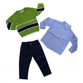 COMPLETO TRE PEZZI 100% COTONE 12/36 M