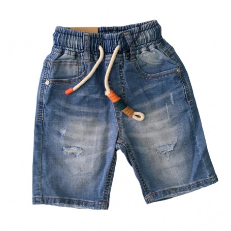JEANS CORTO CON ELASTICO 3/7 ANNI