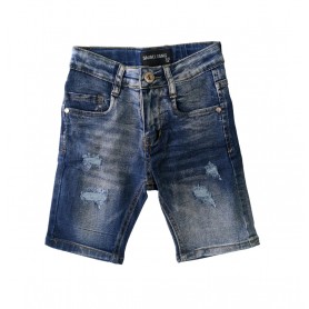 JEANS CORTO CON STRAPPI 3/7 ANNI