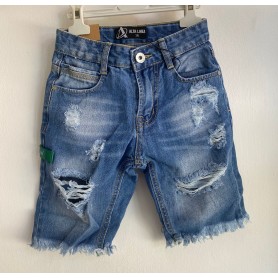 JEANS CORTO CON STRAPPI 3/7 ANNI