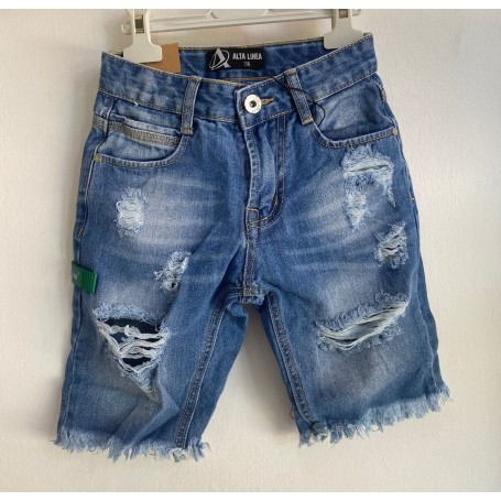 JEANS CORTO CON STRAPPI 3/7 ANNI