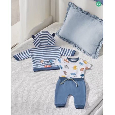 COMPLETO LUNGO TRE PEZZI NEONATO
