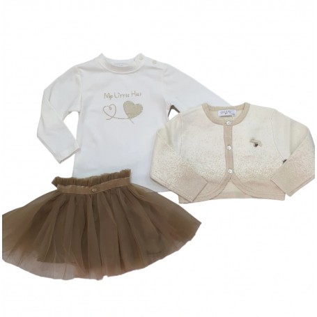 COMPLETO TRE PEZZI STELLA E PUPI 12/36M