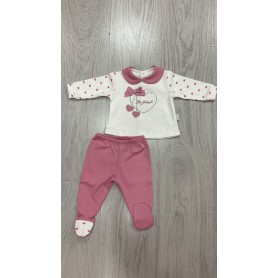 TUTINA DUE PEZZI IN CALDO COTONE 0/3M