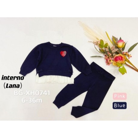COMPLETO DUE PEZZI ATIVO IN LANA 6/36M