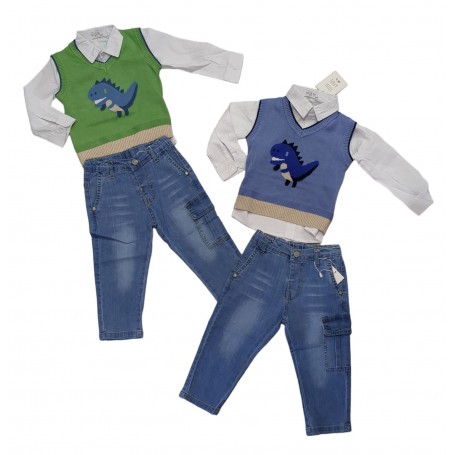 COMPLETO CON TRE PEZZI NEONATO 12/36M