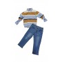 COMPLETO TRE PEZZI CON JEANS 3/7 ANNI