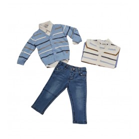 COMPLETO TRE PEZZI CON JEANS 12/36 MESI