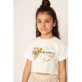 T-SHIRT IN COTONE CROPPED 8/16 ANNI