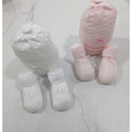 SET CON CAPPELLINO E SCARPINA IN COTONE