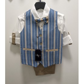 COMPLETO 4 PEZZI ELEGANTE 3/7 ANNI