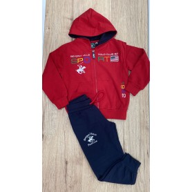 TUTA CON ZIP E CAPPUCCIO POLO CLUB