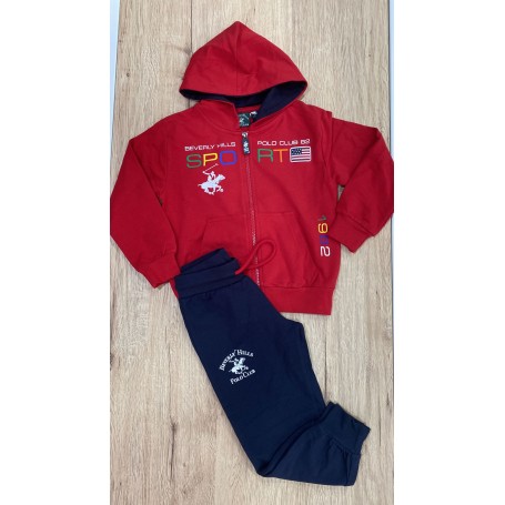 TUTA CON ZIP E CAPPUCCIO POLO CLUB