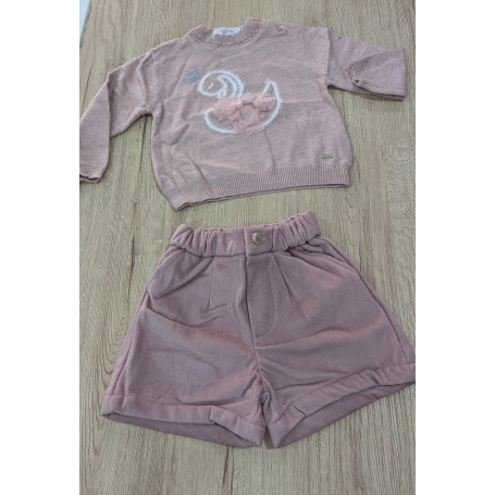 COMPLETO CON SHORTS E MAGLIONCINO