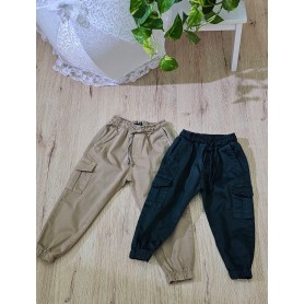 PANTALONE CARGO CON ELASTICO 3/7 ANNI