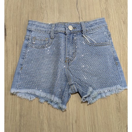 JEANS CORTO CON BRILLANTINI 4/14 ANNI