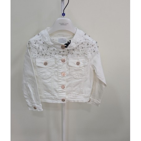 GIUBBINO IN DENIM CON STRASS 3/8 ANNI