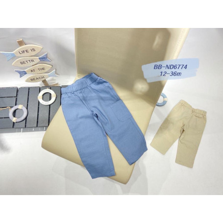 PANTALONE LUNGO IN LINO 12/36M