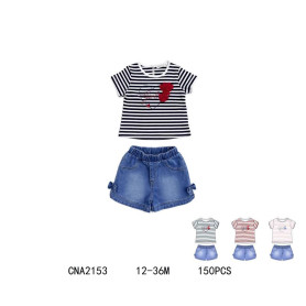 COMPLETO CORTO CON JEANS 12/36M