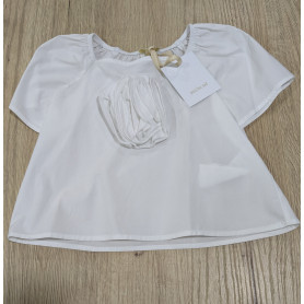 CAMICIA CON FIORE BIMBA 3/7 ANNI