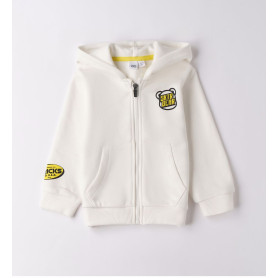 FELPA CON ZIP E CAPPUCCIO COTONE I.DO