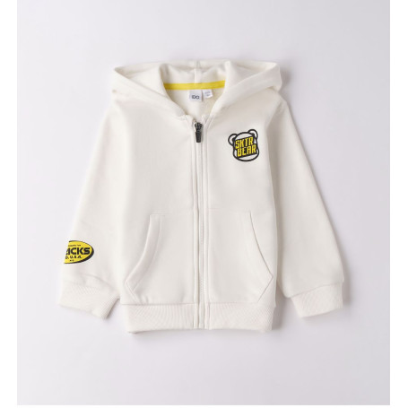 FELPA CON ZIP E CAPPUCCIO COTONE I.DO