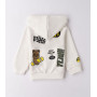 FELPA CON ZIP E CAPPUCCIO COTONE I.DO