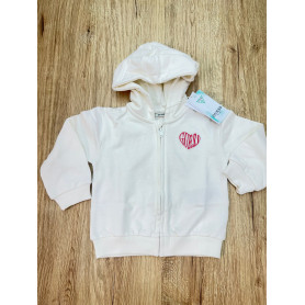 FELPA CON ZIP E CAPPUCCIO GARZATA GUESS