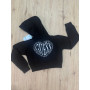 FELPA CROPPED CON ZIP E CAPPUCCIO GUESS