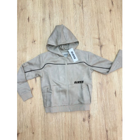 FELPA CON ZIP E CAPPUCCIO GUESS