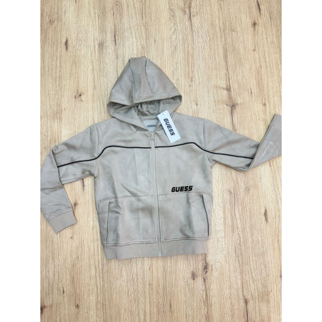 FELPA CON ZIP E CAPPUCCIO GUESS