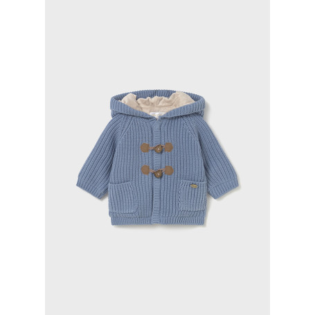 GIACCONE IN MAGLIA CON CAPPUCCIO