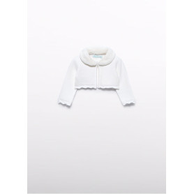 CARDIGAN TRICOT COLLETTO PELLICCIA