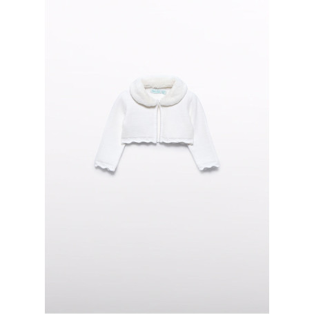 CARDIGAN TRICOT COLLETTO PELLICCIA