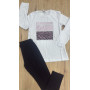 COMPLETO CON LEGGINGS LUNGO IN COTONE