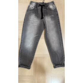 JEANS NERO SPRUZZO RAGAZZO