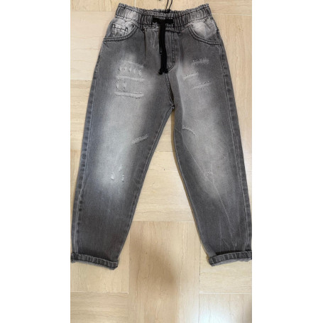 JEANS NERO SPRUZZO RAGAZZO
