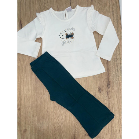 COMPLETO DUE PEZZI CALDO COTONE NEONATA