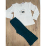 COMPLETO DUE PEZZI CALDO COTONE NEONATA