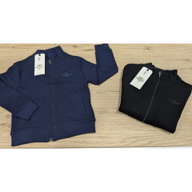 FELPA CON ZIP GARZATA AERONAUTICA