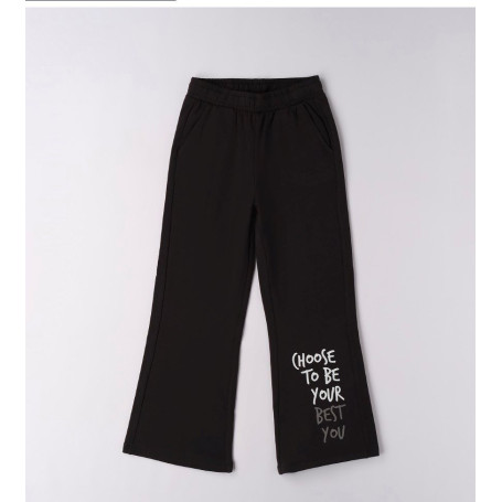 PANTALONE TUTA A ZAMPA LEGGERMENTE FELPA
