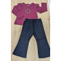COMPLETO DUE PEZZI CALDO COTONE NEONATA