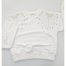 FELPA GIROCOLLO GARZATA CROPPED 4/14A