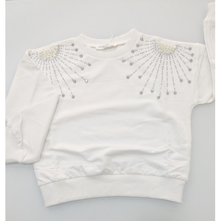 FELPA GIROCOLLO GARZATA CROPPED 4/14A