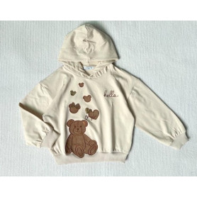 FELPA CON CAPPUCCIO FELPATA 4/12 ANNI