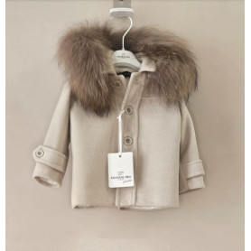 CAPPOTTO CON CAPPUCCIO E PELLICCIA
