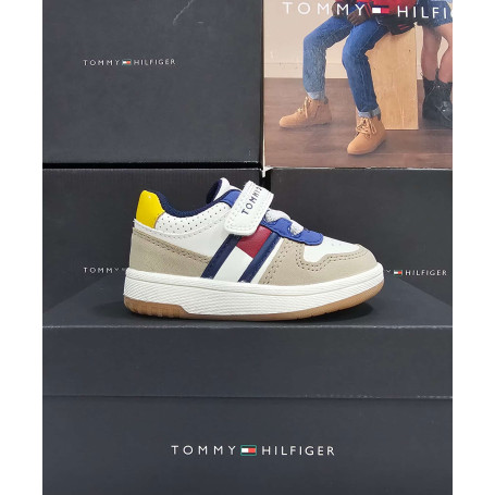 SNEAKER BASSA LACCI E STRAPPO TOMMY