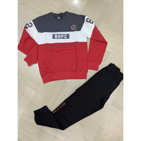 TUTA GIROCOLLO FELPATA POLO CLUB